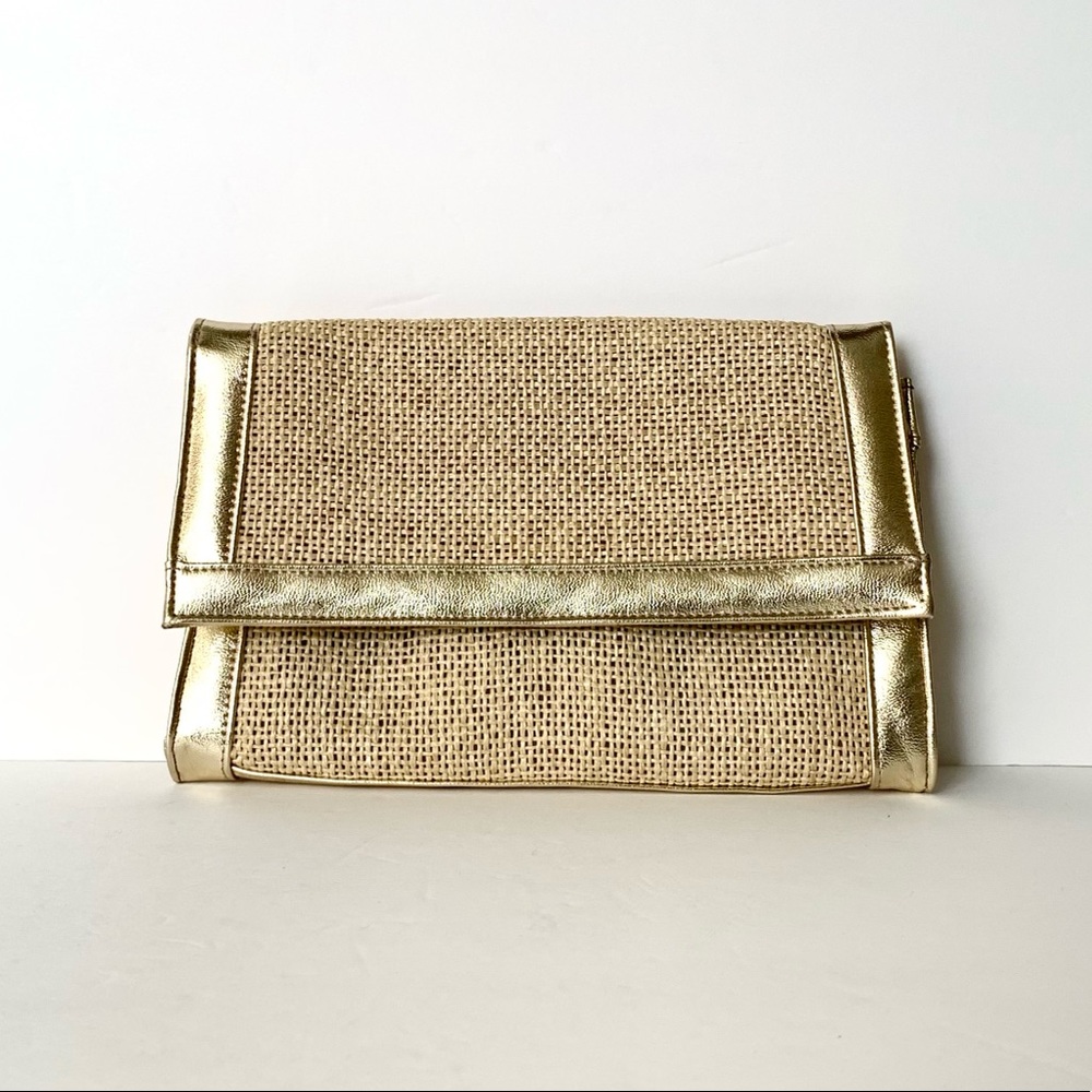 Vintage Lesco Weaved Purse/Clutch Gold Trim